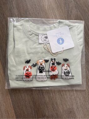 Halloween Ghost Puppy Graphic Tee - 18M